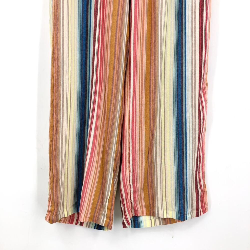 PRANA Women's Fernie Beach Pants Medium Gold Baja Stripe Wide Leg Mid Rise NWT - Picture 11 of 16